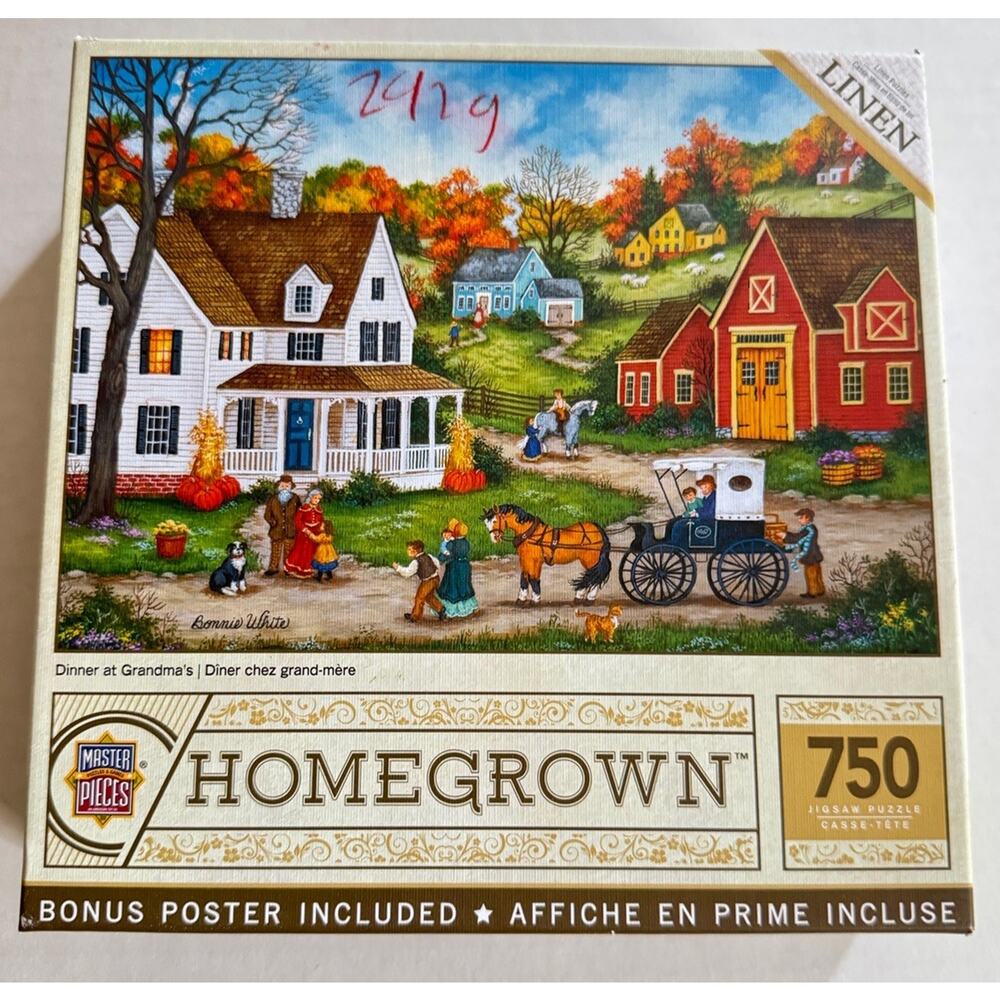 Master Pieces Homegrown Dinner at Grandma's Linen Finish 750 Puzzle